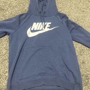 size s grey/ blue nike sweatshirt